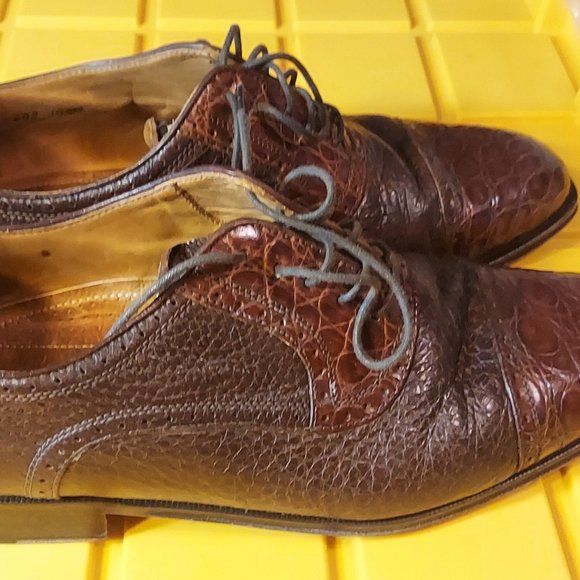 Andrea Crocodile Lace Up in Cognac by Zelli Italia - Picture 9 of 12